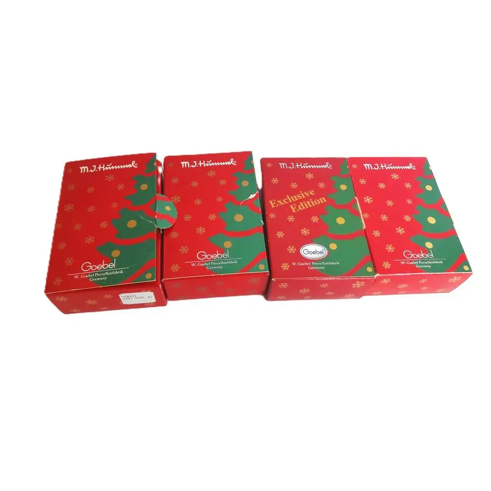 Vintage Goebel M J Hummel Christmas Ornaments Set 4 1209 1493 1679 1215 Holiday